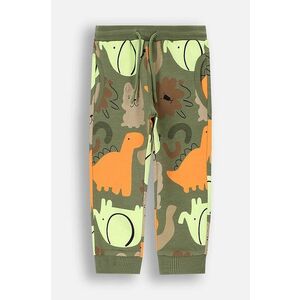 Coccodrillo pantaloni de trening din bumbac pentru copii culoarea verde, modelator, SMILE BOY NEWBORN imagine