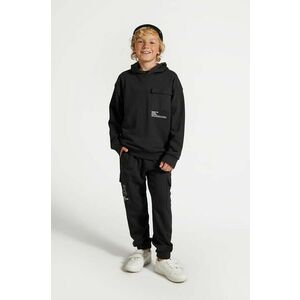 Coccodrillo pantaloni de trening pentru copii culoarea negru, neted, WORLD OF PIXEL BOY JUNIOR imagine