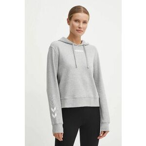 Hummel bluza femei, culoarea gri, cu glugă, melanj, 225889 imagine