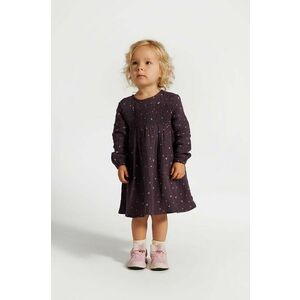 Coccodrillo rochie din bumbac pentru copii culoarea violet, mini, evazati, PASTELOVE GIRL NEWBORN imagine