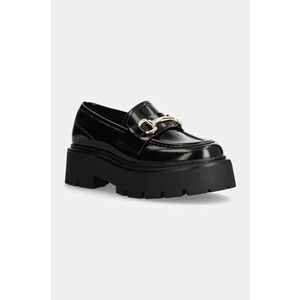 Steve Madden mocasini de piele Occupy femei, culoarea negru, cu platforma, SM11003276 imagine