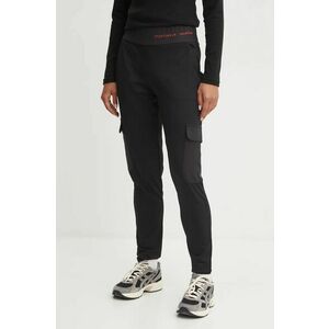 Sportalm pantaloni femei, culoarea negru, mulata, high waist, 1816514679 imagine