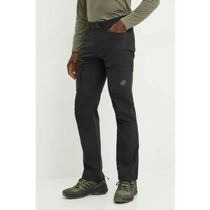 Mammut pantaloni sport Zinal Hybrid barbati, culoarea negru, drept, 1022.01970 imagine