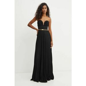 Elisabetta Franchi rochie culoarea negru, maxi, evazati, AB62847E2 imagine