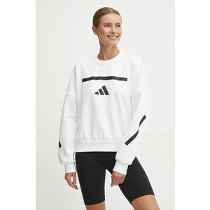 adidas bluza ZNE femei, culoarea alb, cu imprimeu, JI7554 imagine