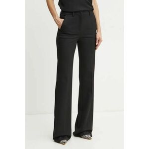 Marella pantaloni femei, culoarea negru, lat, high waist, 2423136202200 imagine