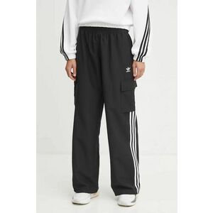 adidas Originals pantaloni 3S CARGO PANTS femei, culoarea negru, fason cargo, high waist, JF1292 imagine