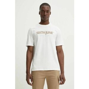 Sixth June tricou din bumbac barbati, culoarea alb, cu imprimeu, 25337 imagine