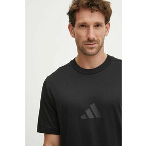 adidas tricou din bumbac ZNE barbati, culoarea negru, neted, JE3069 imagine