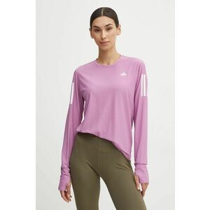 adidas Performance longsleeve pentru alergare Own The Run culoarea violet, IV5414 imagine