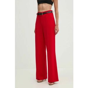 Joseph Ribkoff pantaloni femei, culoarea rosu, drept, high waist, 244093 imagine