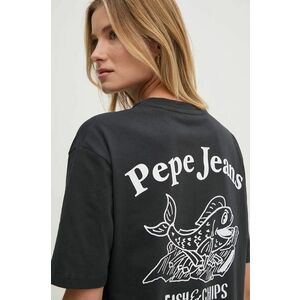 Pepe Jeans tricou din bumbac GRACIE femei, culoarea albastru marin, PL505969 imagine