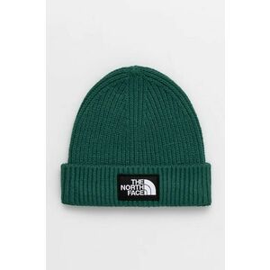 The North Face caciula TNF Logo Box Cuffed Beanie culoarea verde, din tesatura neteda, NF0A3FJXNL11 imagine