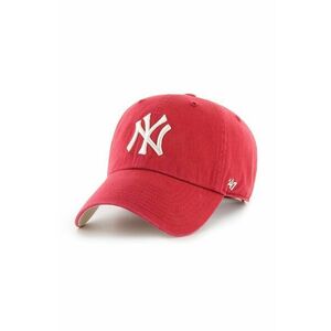 47 brand șapcă de baseball din bumbac MLB New York Yankees culoarea rosu, cu imprimeu, BCWS-DBLUN17GWS-XY96 imagine