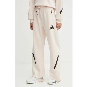 adidas pantaloni de trening ZNE culoarea roz, cu imprimeu, JF4780 imagine