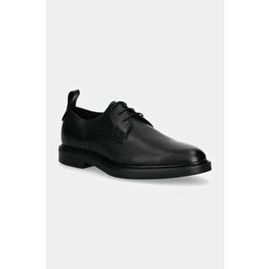 BOSS pantofi de piele Larry barbati, culoarea negru, 50529144 imagine