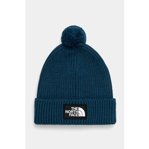 The North Face caciula TNF Logo Box Pom Beanie culoarea turcoaz, din tesatura neteda, NF0A3FN31NO1 imagine