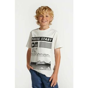 Coccodrillo tricou de bumbac pentru copii culoarea alb, cu imprimeu, WORLD OF PIXEL BOY JUNIOR imagine