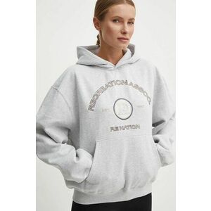 P.E Nation bluza Outfield Hoodie femei, culoarea gri, cu glugă, melanj, 243H396 imagine