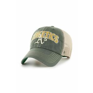 47 brand sapca MLB Oakland Athletics culoarea verde, cu imprimeu, B-TSCLA18LAP-BTB imagine