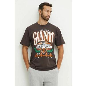 47 brand tricou din bumbac MLB San Francisco Giants barbati, culoarea gri, cu imprimeu, BU022TMYIHQ632909C9 imagine