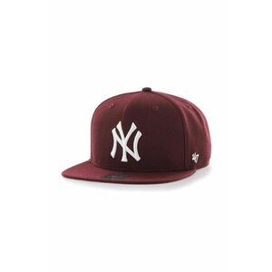 47 brand sapca MLB New York Yankees culoarea bordo, cu imprimeu, B-NSHOT17WBP-KM imagine