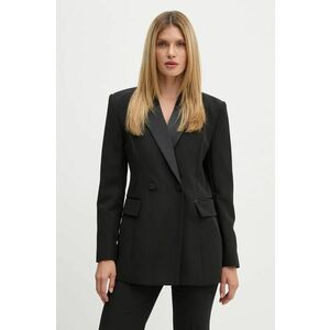 Bruuns Bazaar sacou RubysusBBTuxi blazer culoarea negru, cu doua randuri de nasturi, neted, BBW4114 imagine