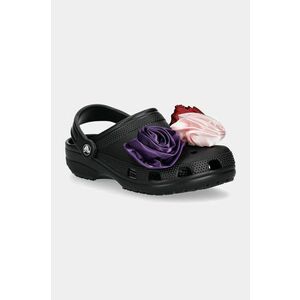 Crocs papuci Classic Rossete Clog femei, culoarea negru, 210388 imagine