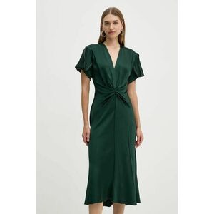 Victoria Beckham rochie culoarea verde, midi, evazati, 1424WDR005195D imagine