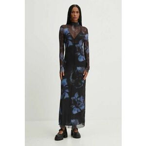 Desigual rochie NUEVA ORLEAN culoarea albastru marin, maxi, evazati, 24WWVK54 imagine