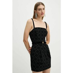 Elisabetta Franchi rochie culoarea negru, mini, mulata, AB70847E2 imagine