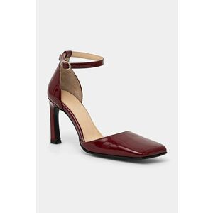 Alohas stilettos de piele Liebe culoarea bordo, S100557-03 imagine