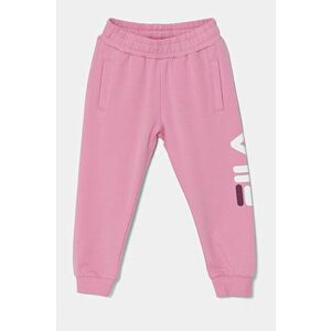 Fila pantaloni de trening pentru copii BALBOA culoarea roz, cu imprimeu, FAK0124 imagine