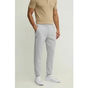 Lacoste pantaloni de trening culoarea gri, neted imagine