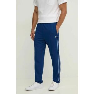 Lacoste pantaloni de trening culoarea albastru marin, neted imagine