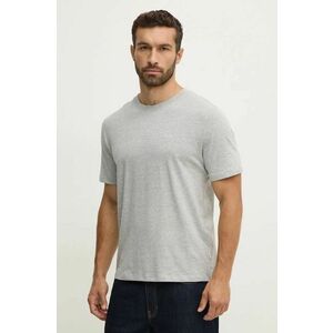 Pepe Jeans tricou din bumbac Connor barbati, culoarea gri, neted, PM509206 imagine