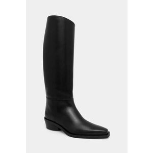 Proenza Schouler ghete de piele Bronco femei, culoarea negru, cu toc drept, PS41031A imagine