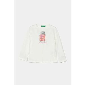 United Colors of Benetton longsleeve din bumbac pentru copii culoarea alb, 3096G10H1 imagine