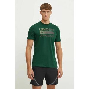 Under Armour tricou de antrenament Team Issue Wordmark culoarea verde, cu imprimeu, 1329582 imagine