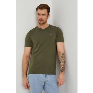 Aeronautica Militare Tricou bărbați, culoarea verde, material neted imagine