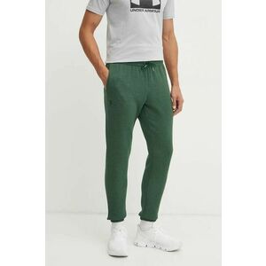 Under Armour pantaloni de trening culoarea verde, neted imagine