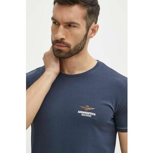 Aeronautica Militare tricou barbati, culoarea albastru marin, cu imprimeu, AM1UTI003 imagine