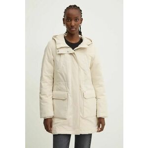 Tommy Jeans geaca femei, culoarea bej, de iarna, DW0DW18866 imagine