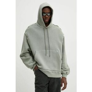 A-COLD-WALL* hanorac de bumbac Facade Hoodie barbati, culoarea gri, cu glugă, neted, ACWMW200 imagine