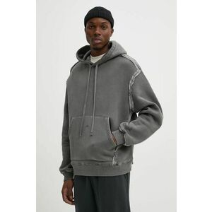 A-COLD-WALL* hanorac de bumbac Facade Hoodie barbati, culoarea gri, cu glugă, neted, ACWMW200 imagine