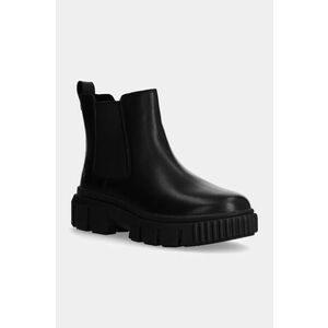 Timberland ghete chelsea de piele Greyfield Chelsea femei, culoarea negru, cu toc plat, TB0A5ZCG0011 imagine