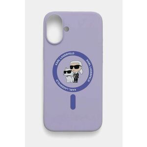 Karl Lagerfeld Husa pentru telefon iPhone 16 Plus 6.7 culoarea violet, KLHMP16MSCMKCRHU imagine