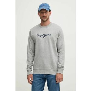 Pepe Jeans hanorac de bumbac NEW JOE CREW barbati, culoarea gri, cu imprimeu, PM582715 imagine