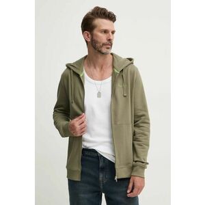 Pepe Jeans hanorac de bumbac NEW JOE ZIP barbati, culoarea verde, cu glugă, cu imprimeu, PM582717 imagine