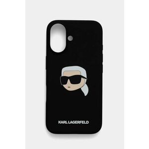 Karl Lagerfeld etui pentru telefon iPhone 16 6.1 culoarea negru, KLHMP16SSKHPPLK imagine